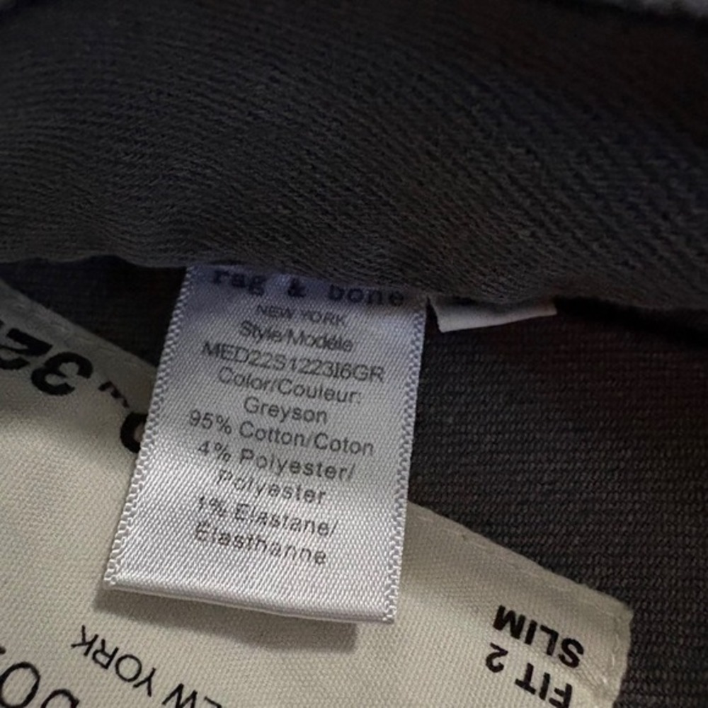 NWT Rag Bone&  Fit 2 Slim Jeans Greyson Faded Mid rise 30X32 Button Fly‎ Grunge - Picture 7 of 13